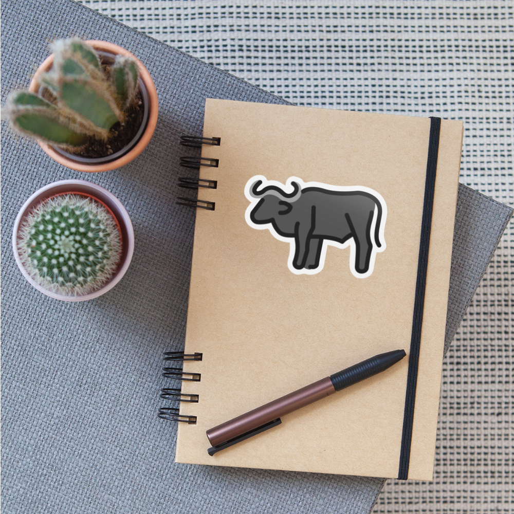 Water Buffalo Moji Sticker - Emoji.Express - white matte