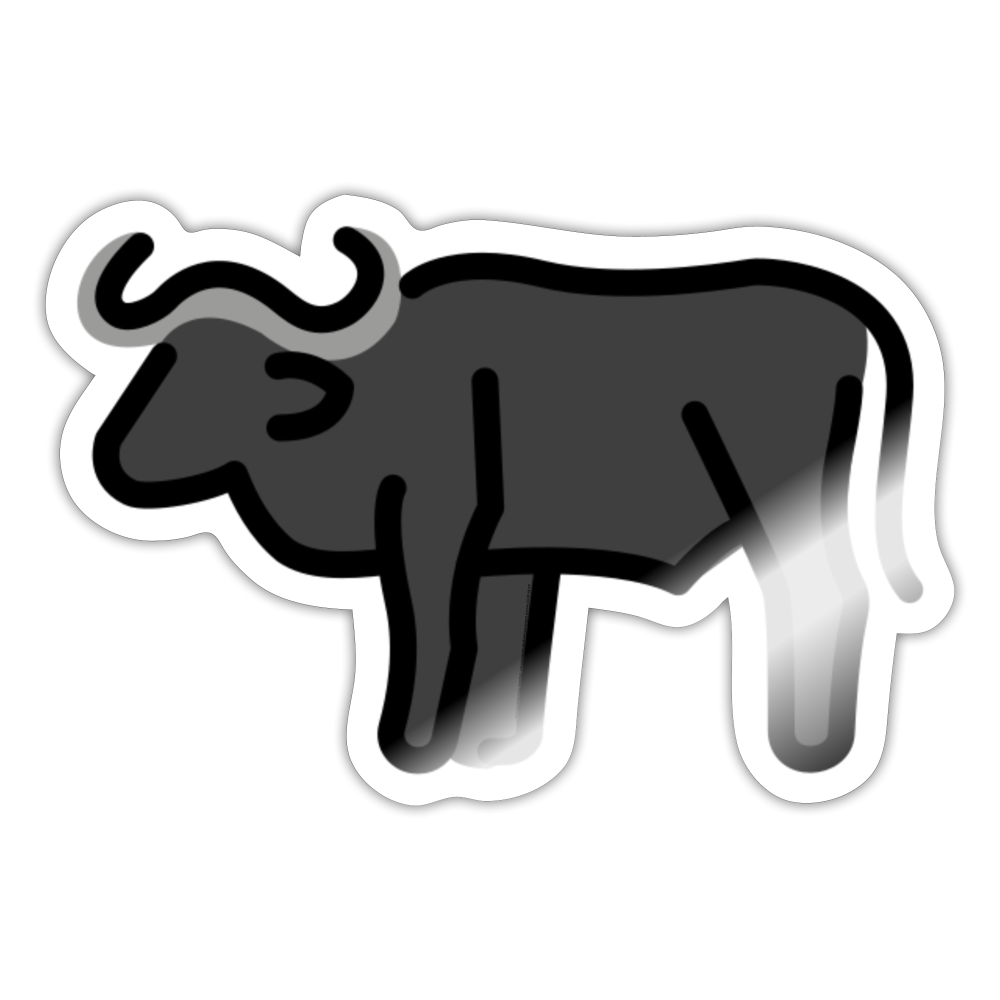 Water Buffalo Moji Sticker - Emoji.Express - white glossy