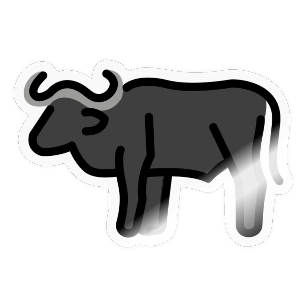 Water Buffalo Moji Sticker - Emoji.Express - transparent glossy