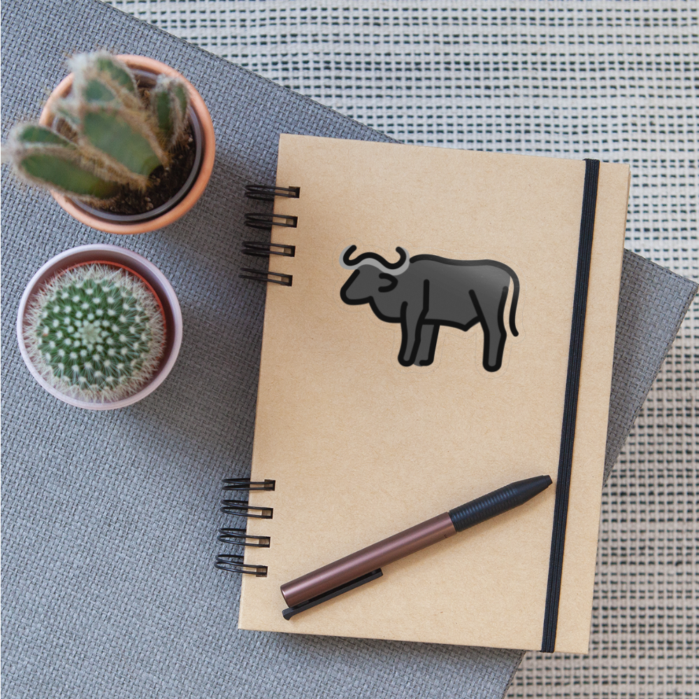 Water Buffalo Moji Sticker - Emoji.Express - transparent glossy