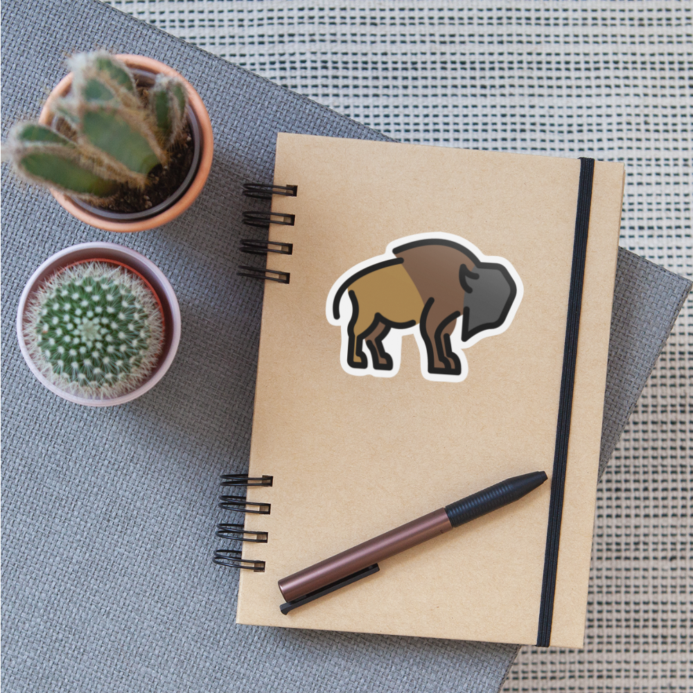 Bison Moji Sticker - Emoji.Express - white matte