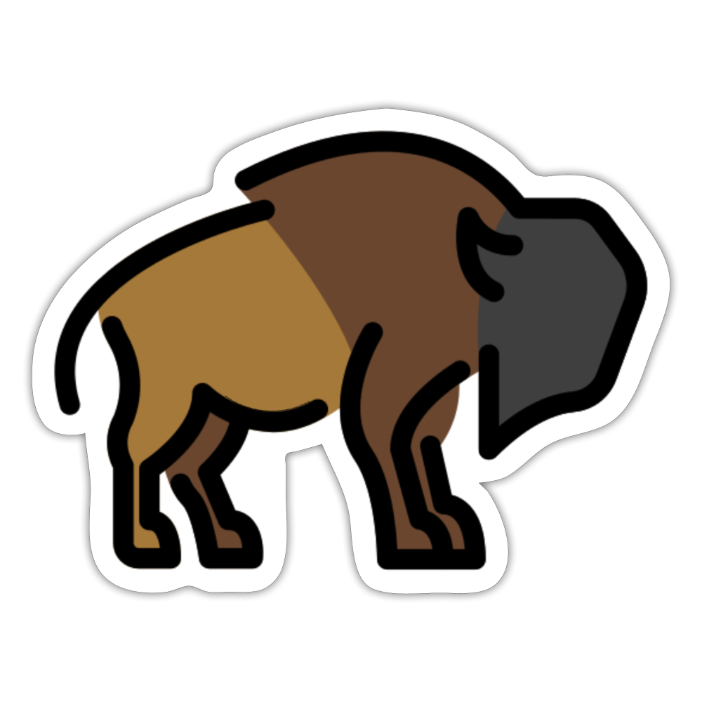 Bison Moji Sticker - Emoji.Express - white matte