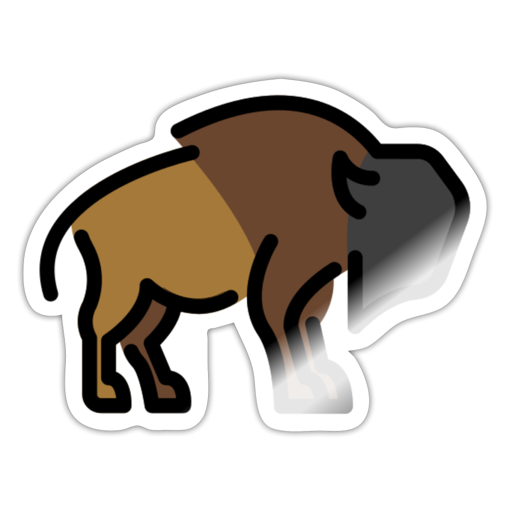 Bison Moji Sticker - Emoji.Express - white glossy