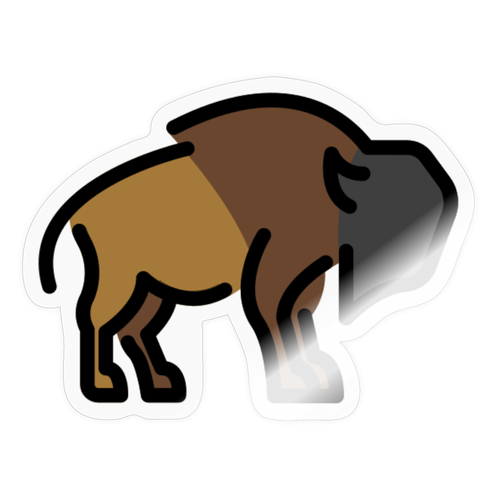 Bison Moji Sticker - Emoji.Express - transparent glossy