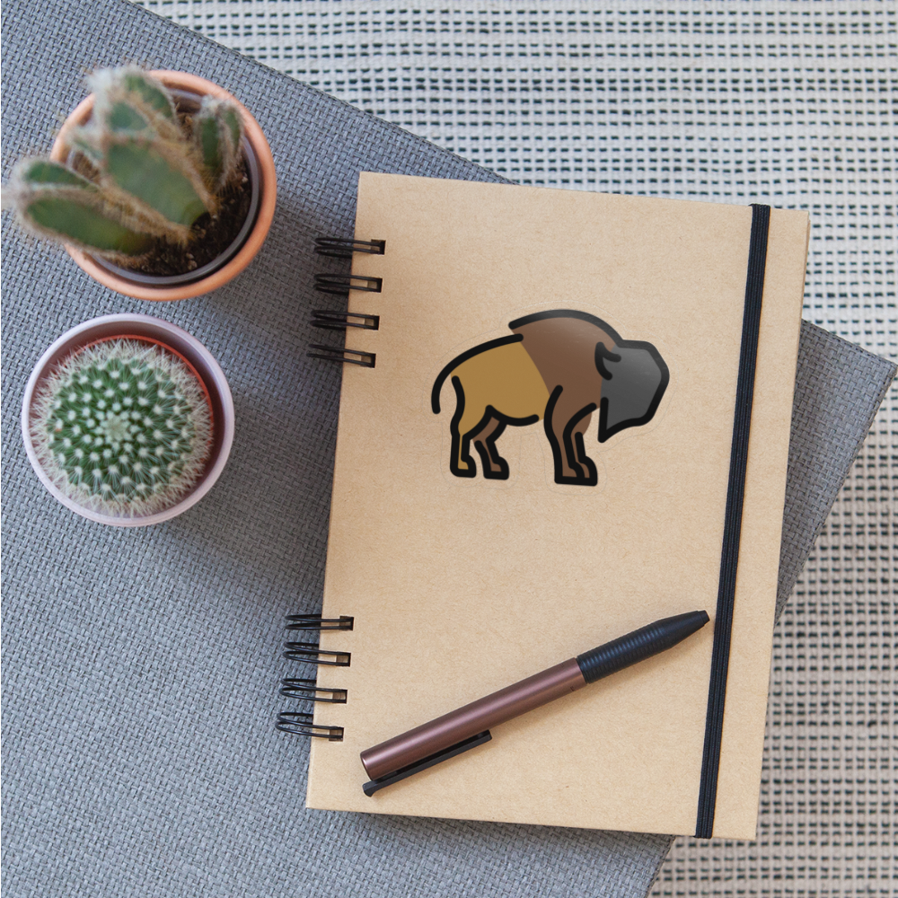 Bison Moji Sticker - Emoji.Express - transparent glossy