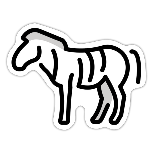 Zebra Moji Sticker - Emoji.Express - white matte