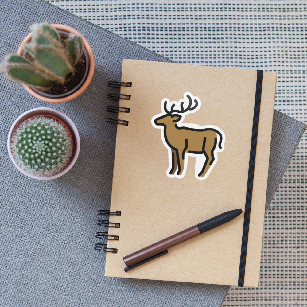 Deer Moji Sticker - Emoji.Express - white matte