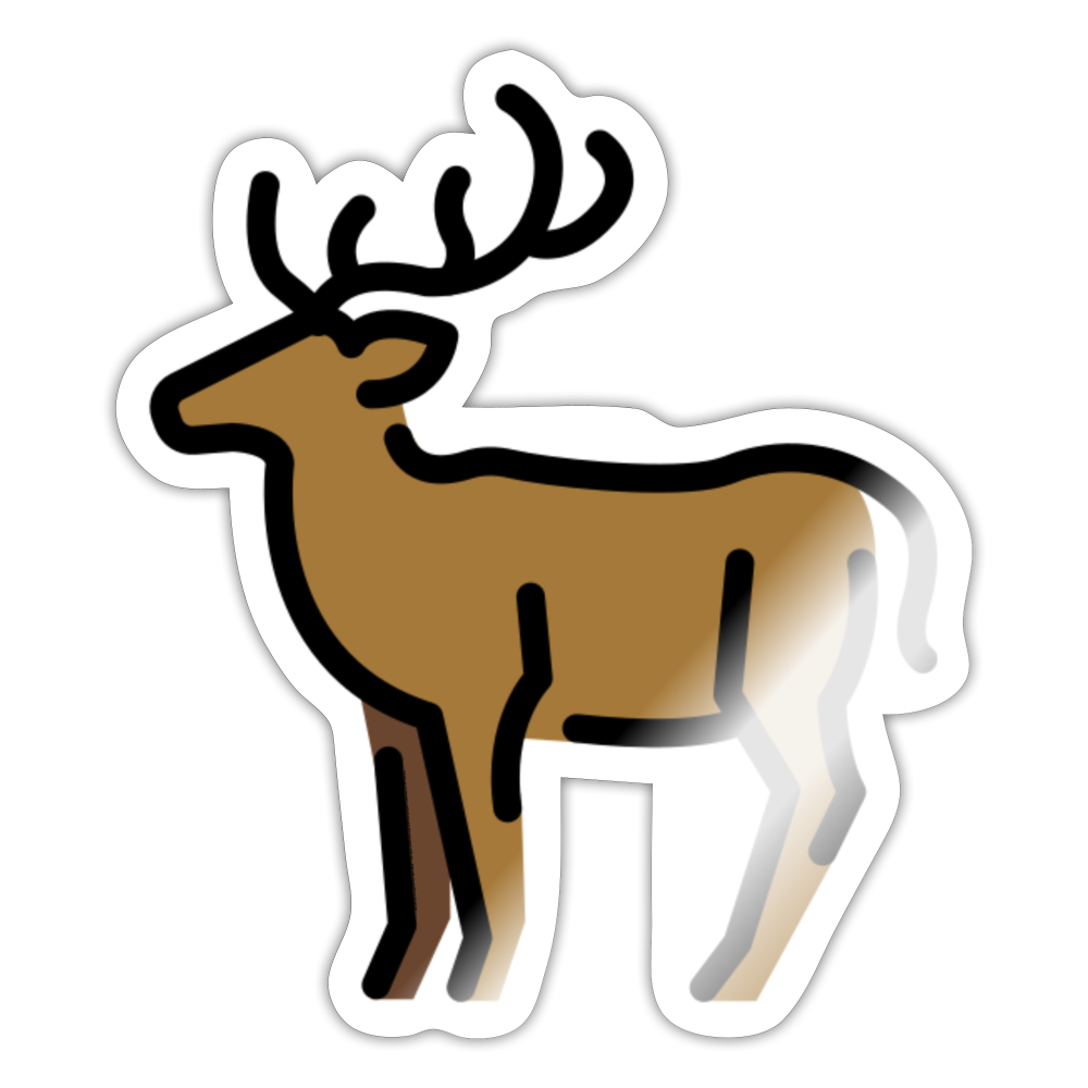 Deer Moji Sticker - Emoji.Express - white glossy