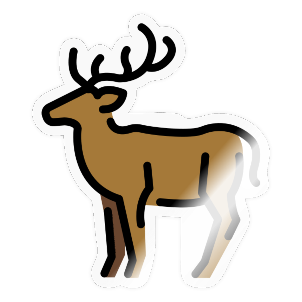 Deer Moji Sticker - Emoji.Express - transparent glossy