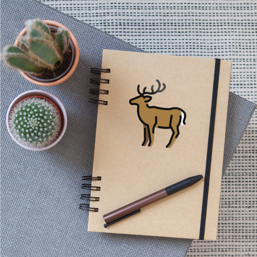 Deer Moji Sticker - Emoji.Express - transparent glossy