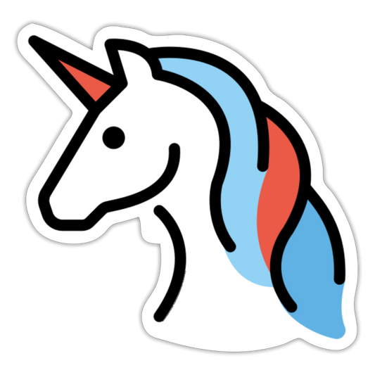 Unicorn Moji Sticker - Emoji.Express - white matte