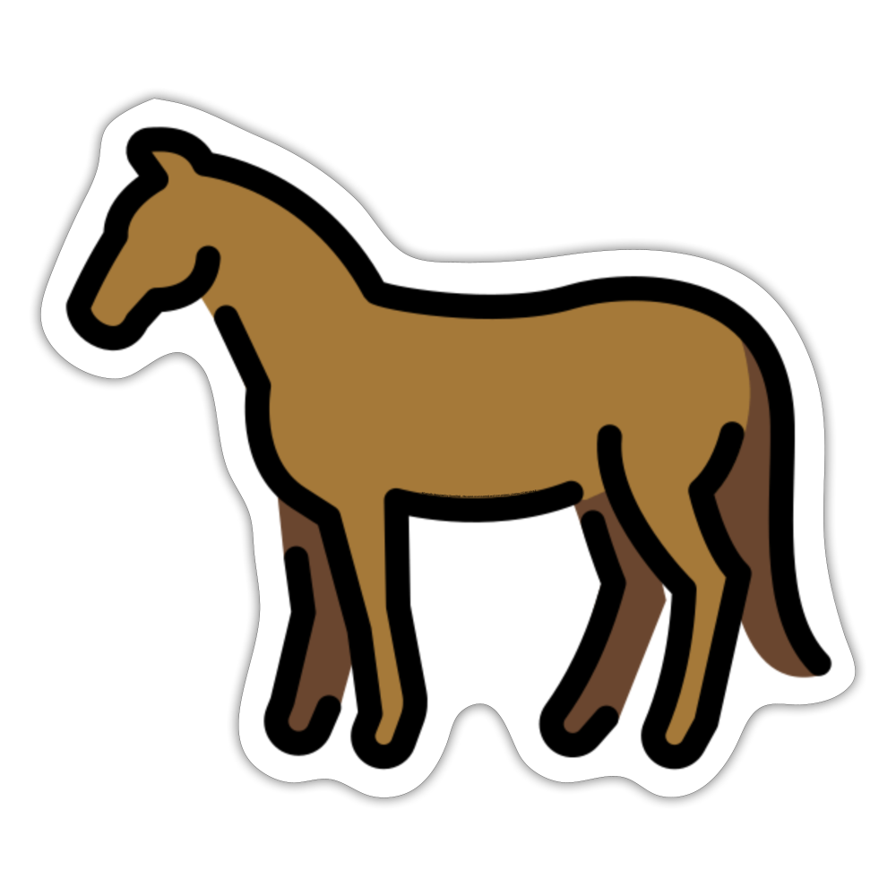 Horse Moji Sticker - Emoji.Express - white matte