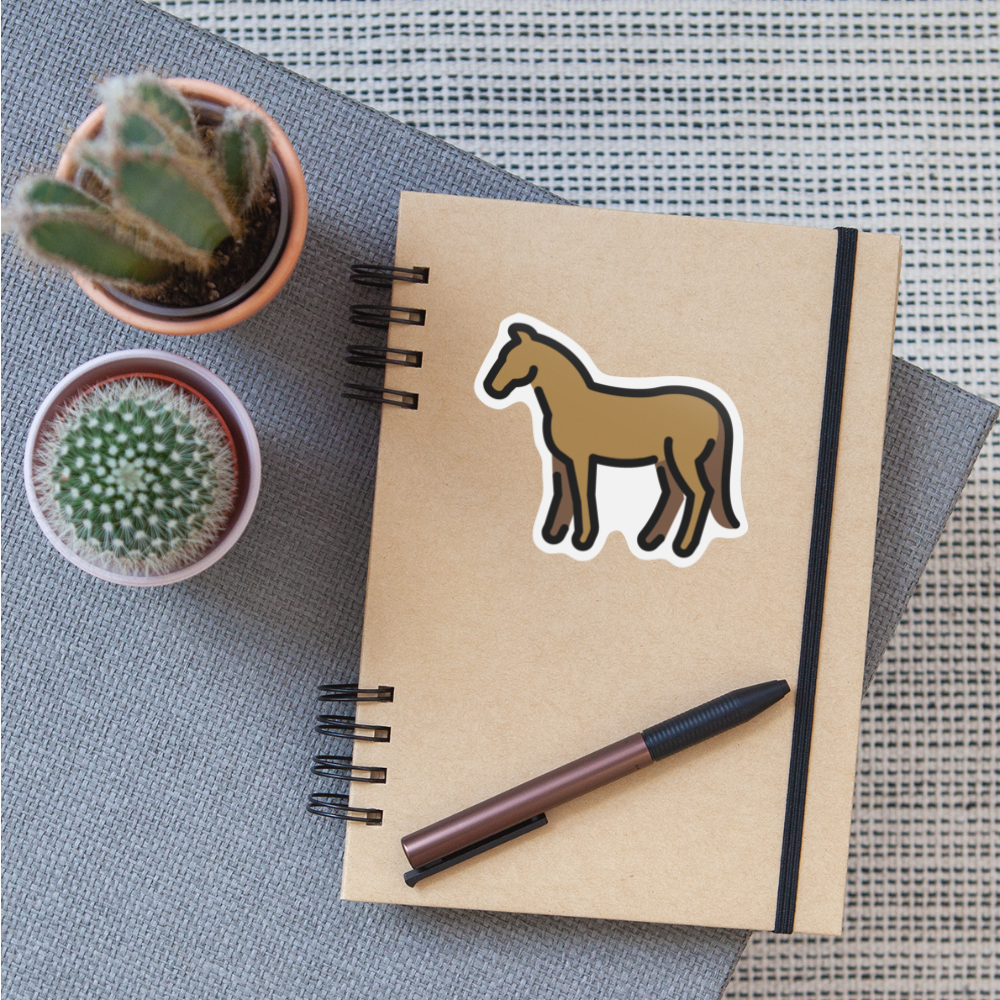 Horse Moji Sticker - Emoji.Express - white matte