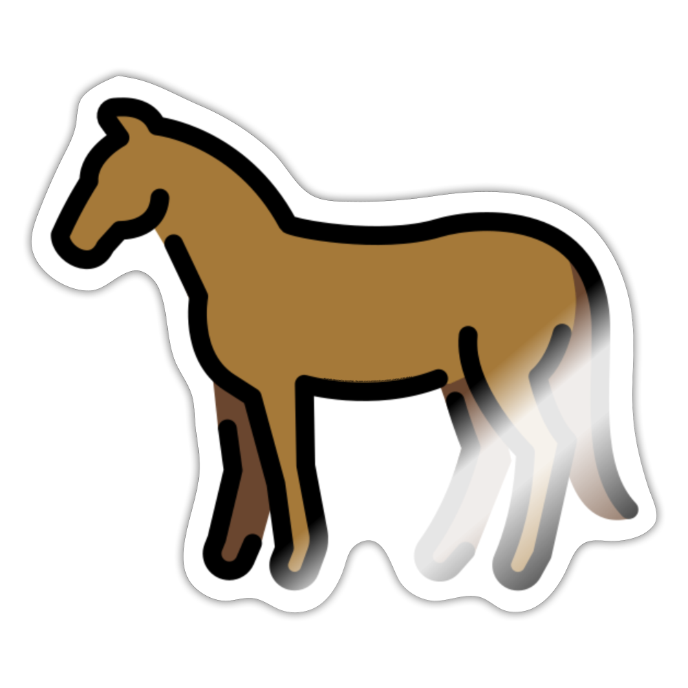 Horse Moji Sticker - Emoji.Express - white glossy