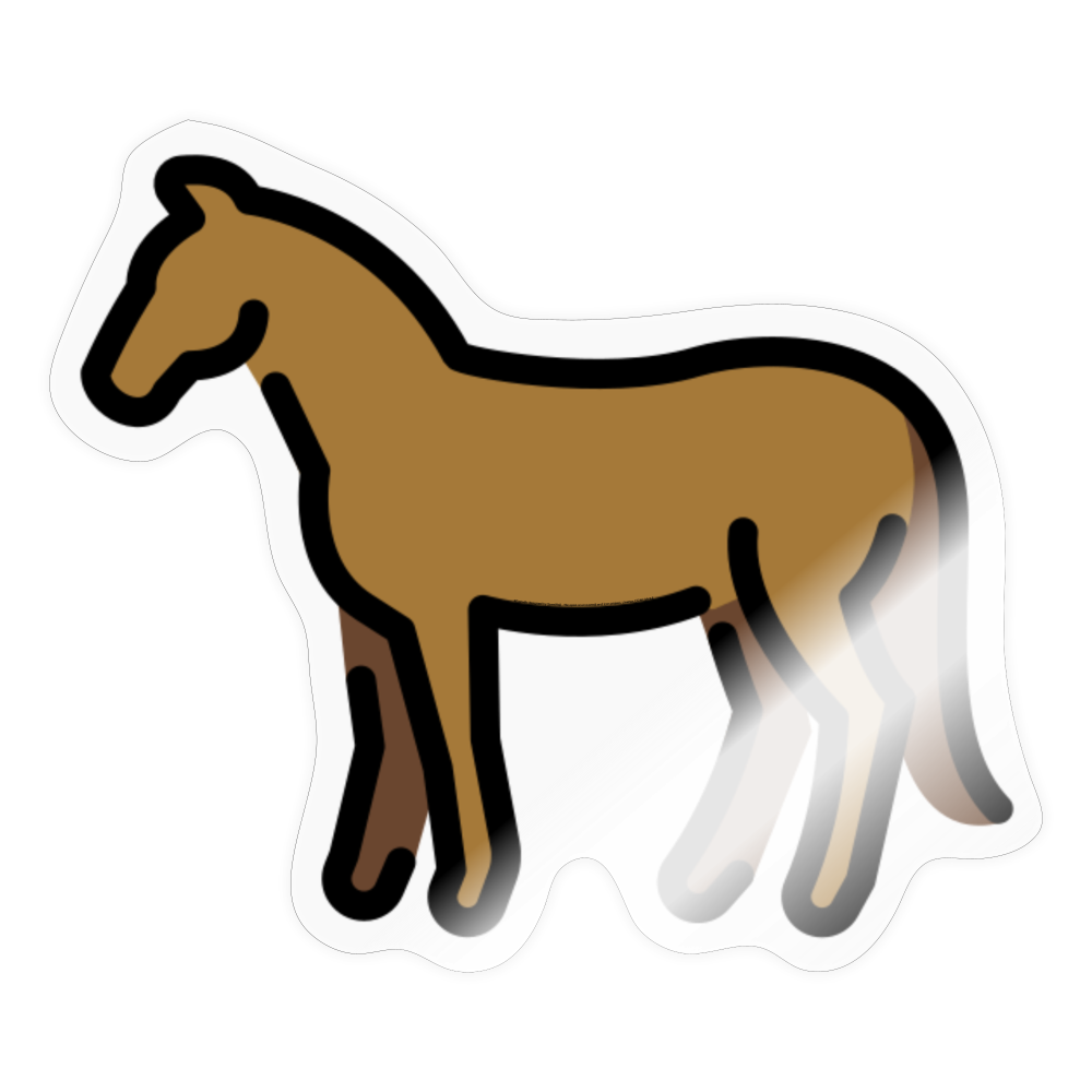 Horse Moji Sticker - Emoji.Express - transparent glossy