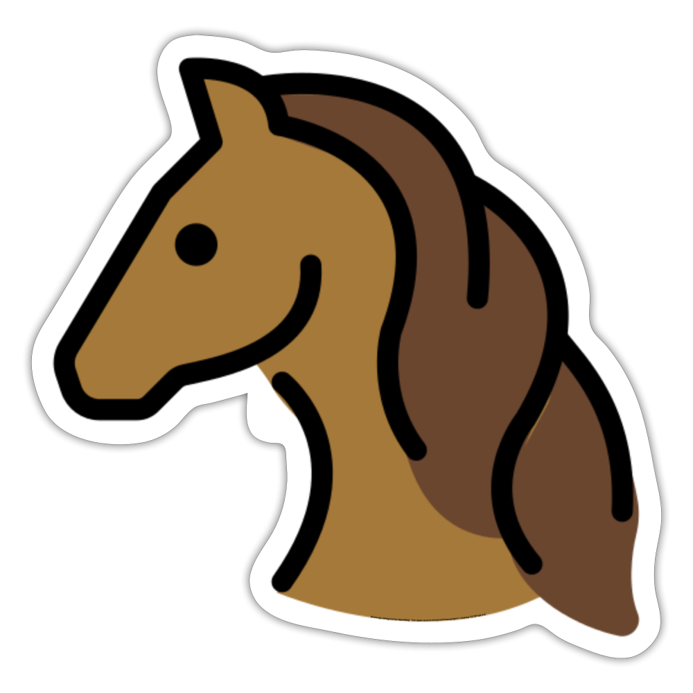 Horse Face Moji Sticker - Emoji.Express - white matte