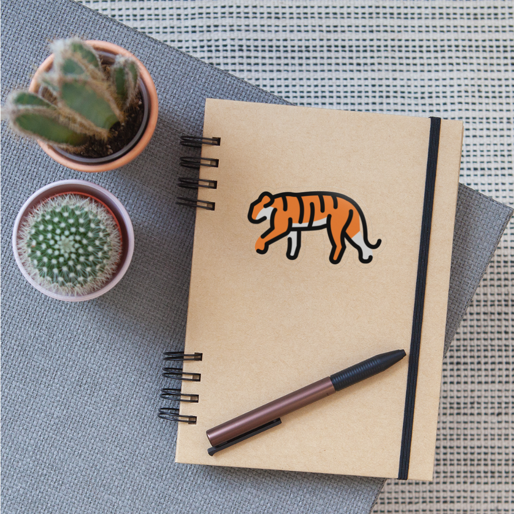 Tiger Moji Sticker - Emoji.Express - transparent glossy