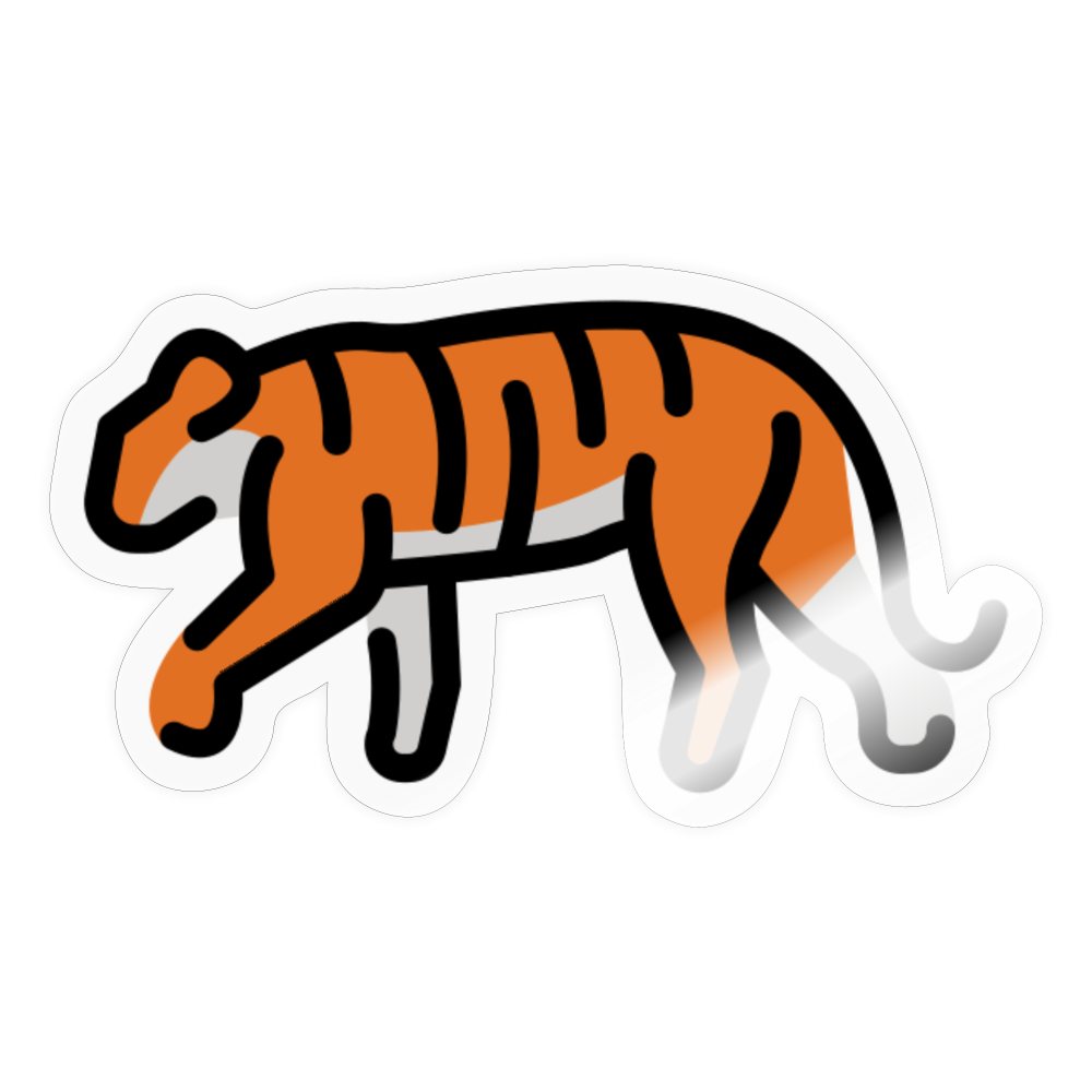 Tiger Moji Sticker - Emoji.Express - transparent glossy