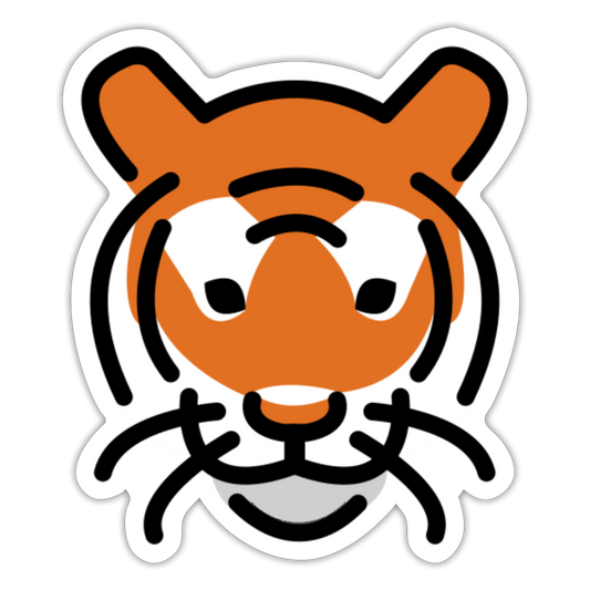 Tiger Face Moji Sticker - Emoji.Express - white matte