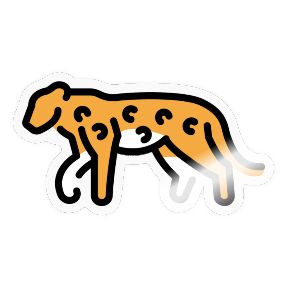 Leopard Moji Sticker - Emoji.Express - transparent glossy