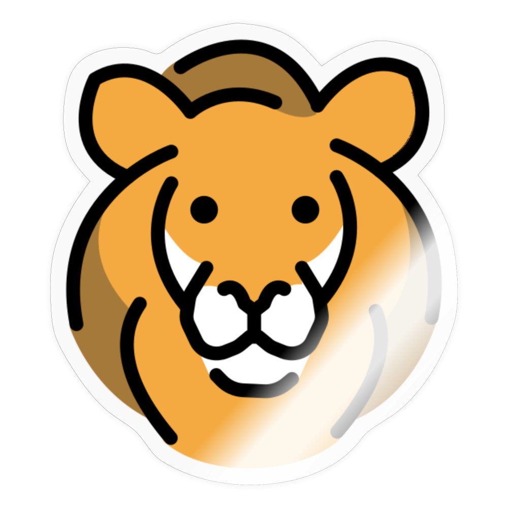 Lion Moji Sticker - Emoji.Express - transparent glossy