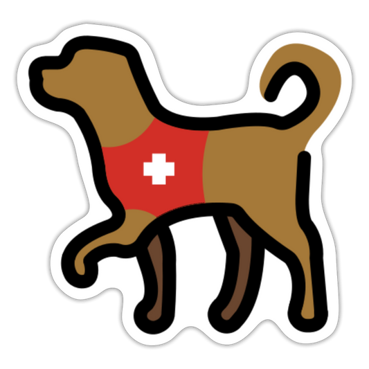 Service Dog Moji Sticker - Emoji.Express - white matte