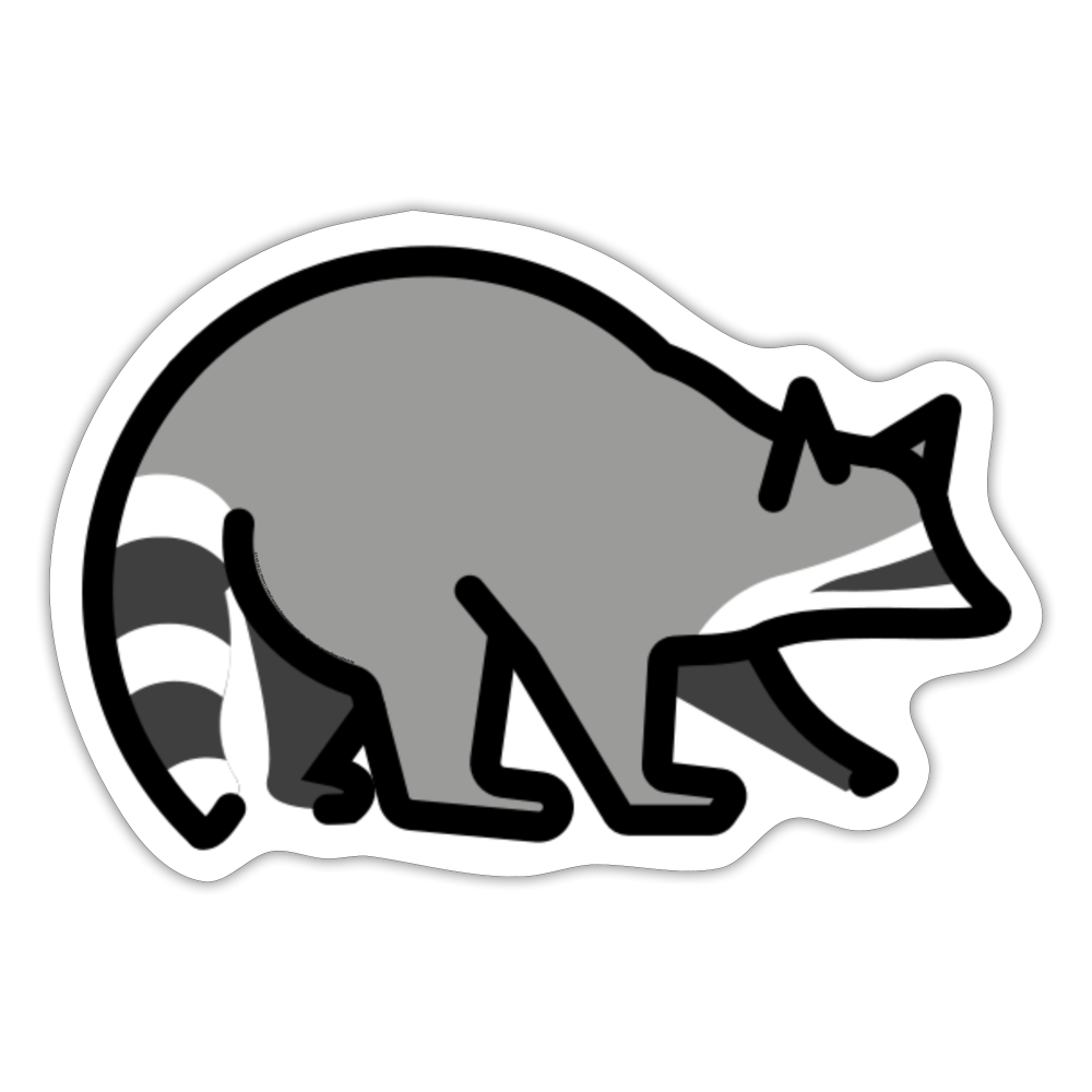 Raccoon Moji Sticker - Emoji.Express - white matte