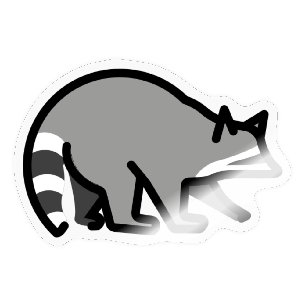 Raccoon Moji Sticker - Emoji.Express - transparent glossy