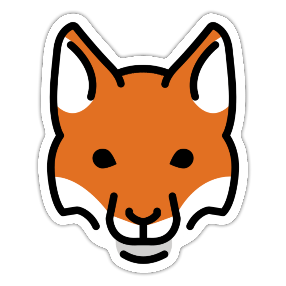 Fox Moji Sticker - Emoji.Express - white matte