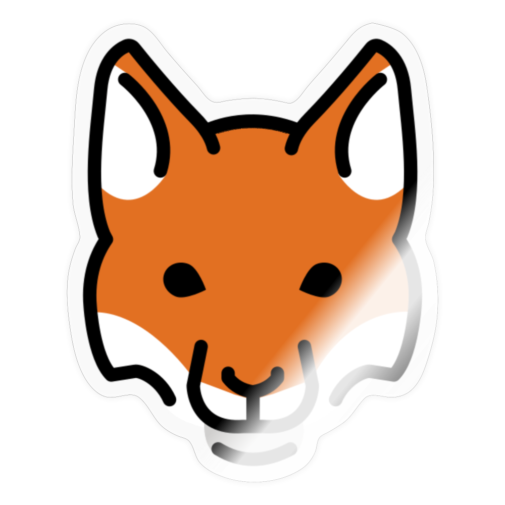 Fox Moji Sticker - Emoji.Express - transparent glossy