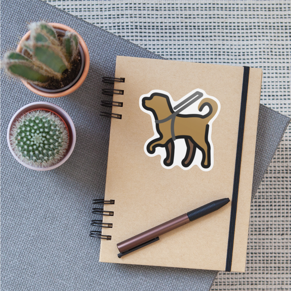 Guide Dog Moji Sticker - Emoji.Express - white matte