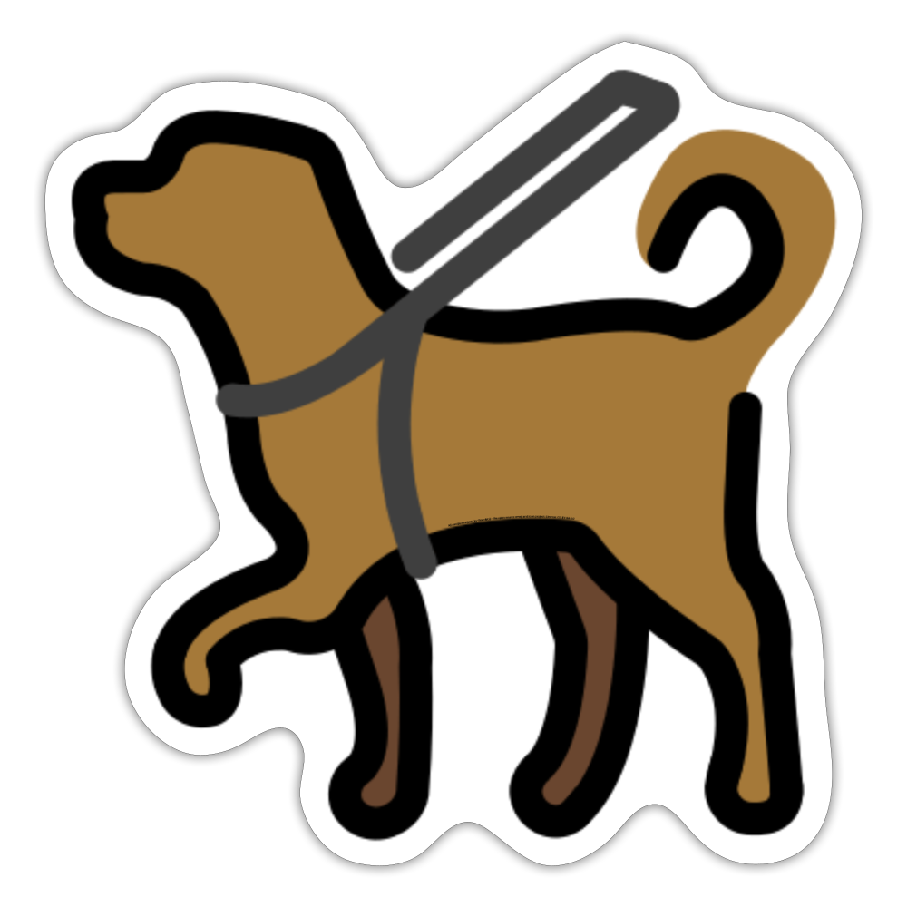 Guide Dog Moji Sticker - Emoji.Express - white matte