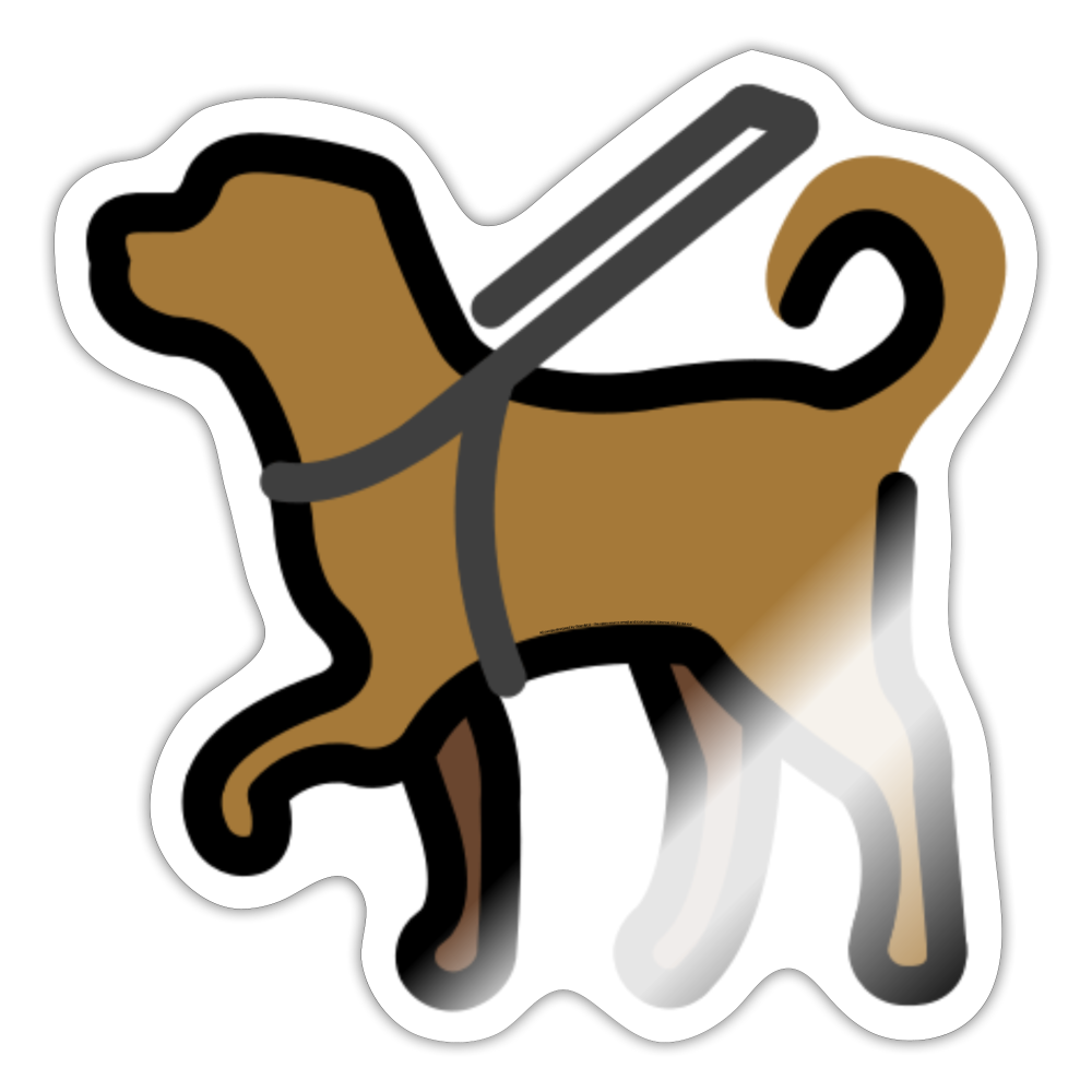 Guide Dog Moji Sticker - Emoji.Express - white glossy