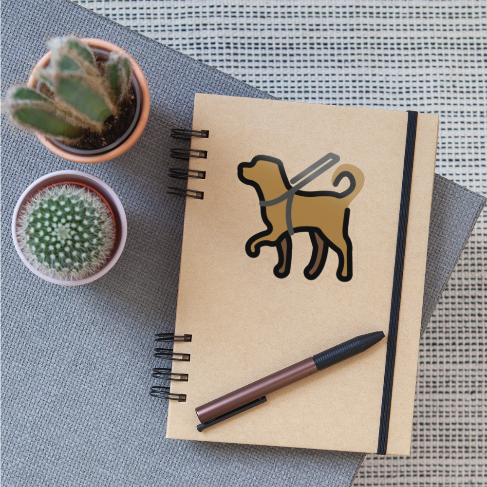 Guide Dog Moji Sticker - Emoji.Express - transparent glossy