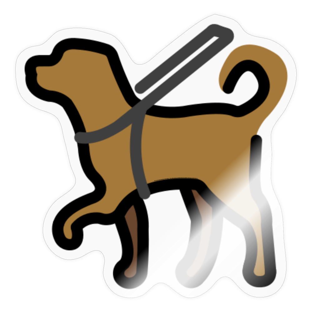 Guide Dog Moji Sticker - Emoji.Express - transparent glossy