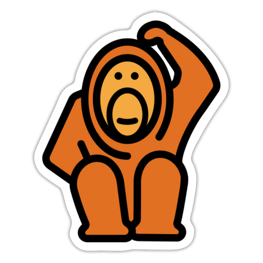 Orangutan Moji Sticker - Emoji.Express - white matte