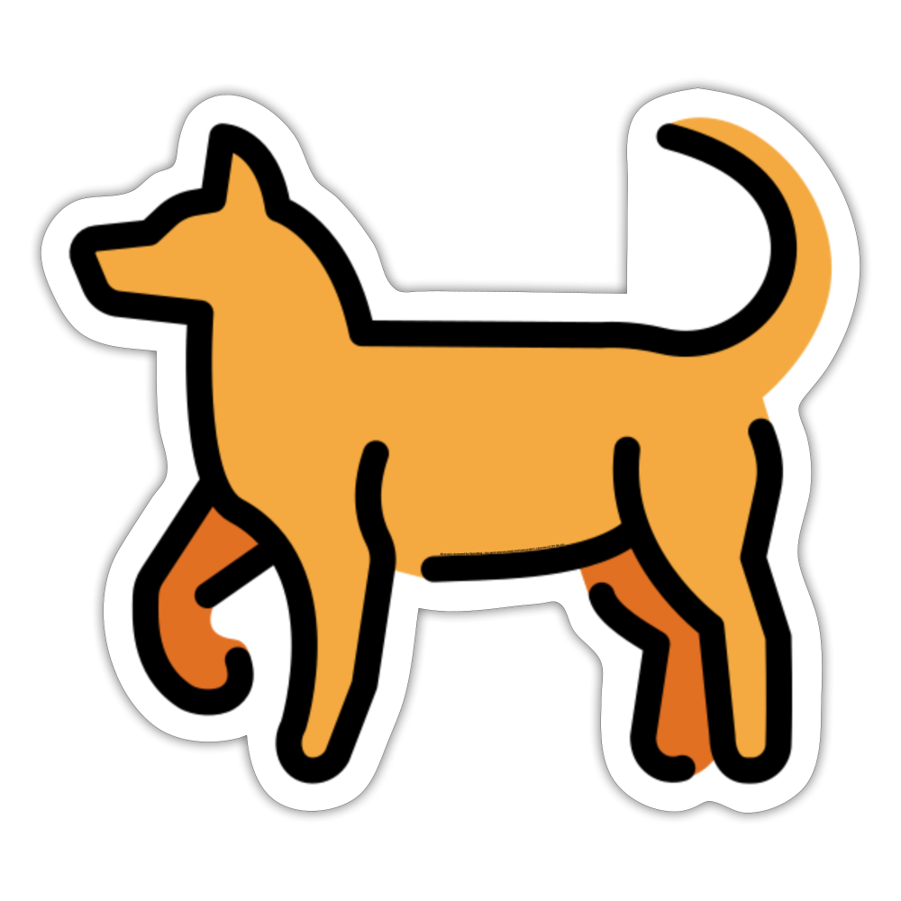 Dog Moji Sticker - Emoji.Express - white matte