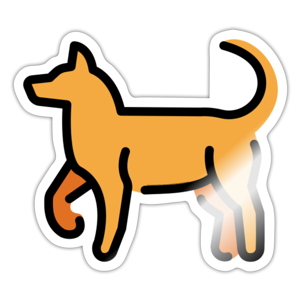 Dog Moji Sticker - Emoji.Express - white glossy