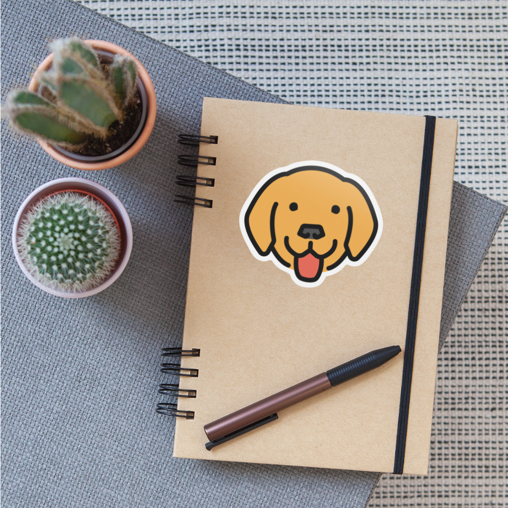 Dog Face Moji Sticker - Emoji.Express - white matte