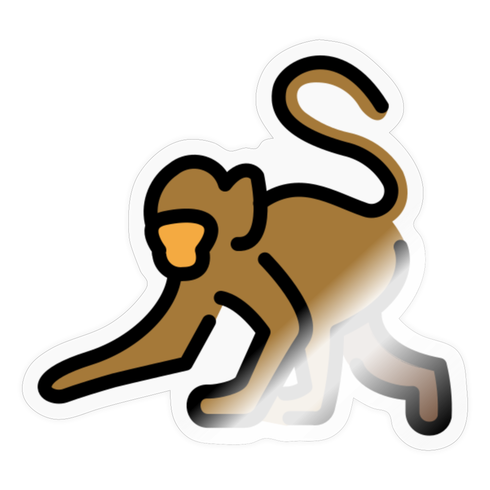 Monkey Moji Sticker - Emoji.Express - transparent glossy