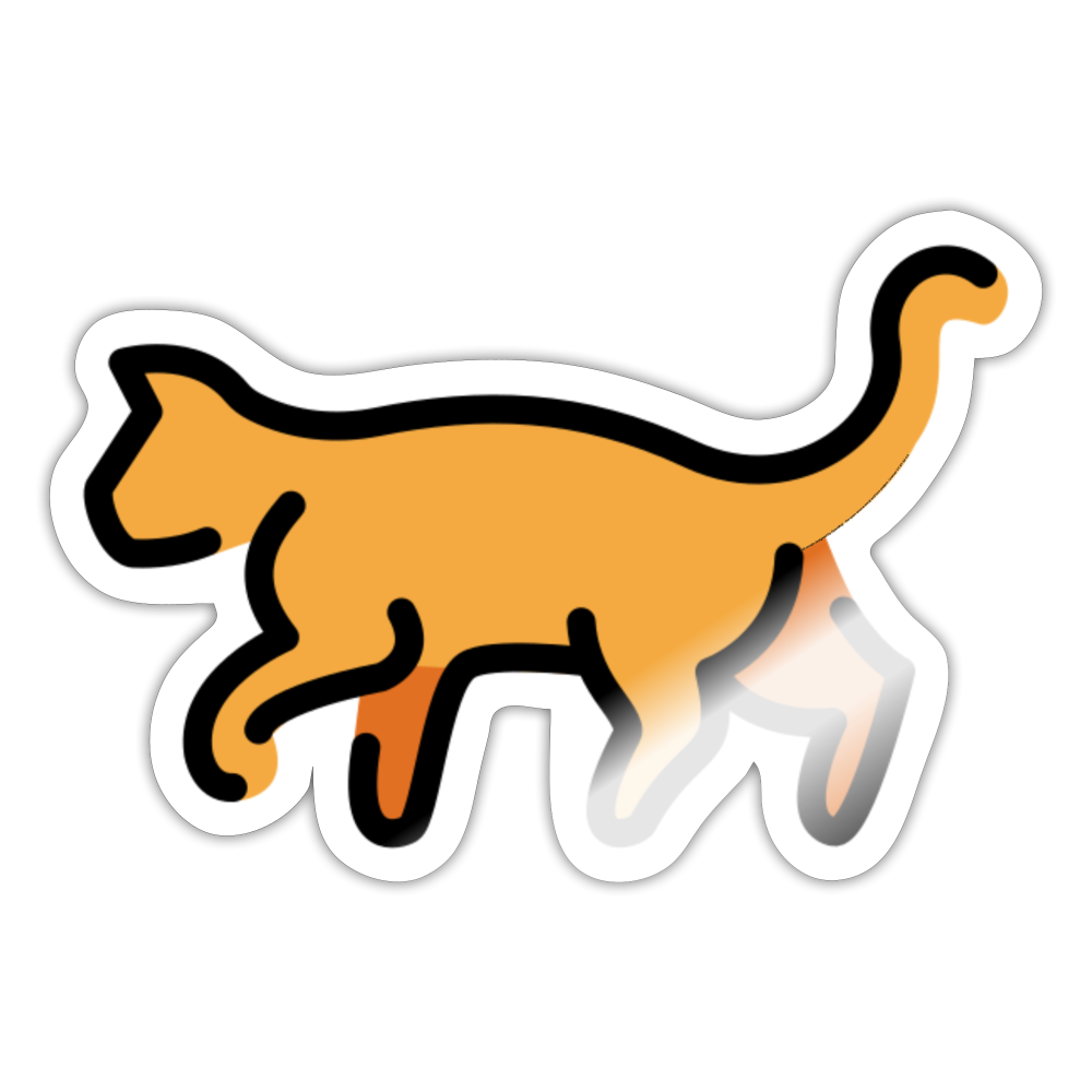 Cat Moji Sticker - Emoji.Express - white glossy