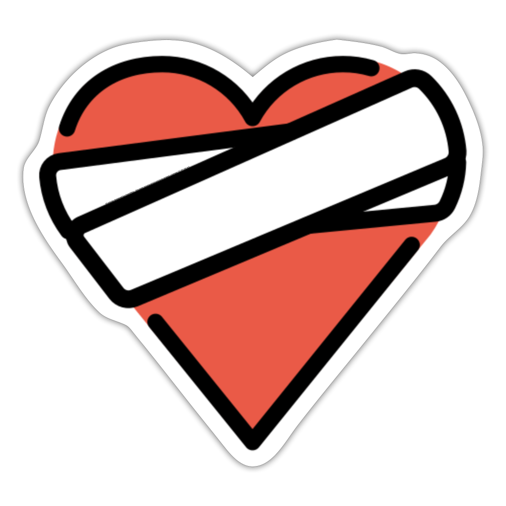 Mending Heart Moji Sticker - Emoji.Express - white matte