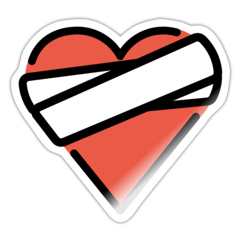 Mending Heart Moji Sticker - Emoji.Express - white glossy