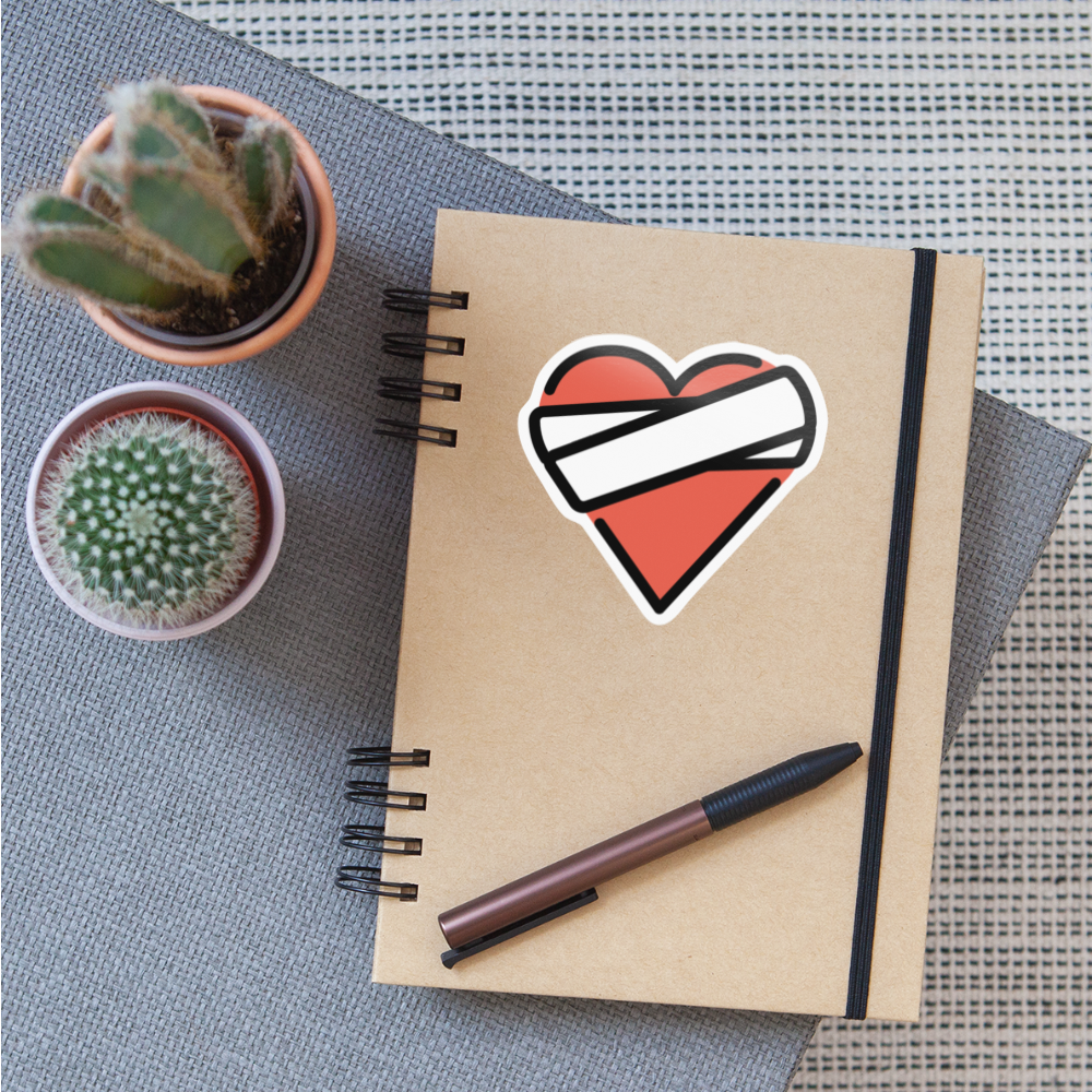 Mending Heart Moji Sticker - Emoji.Express - white glossy