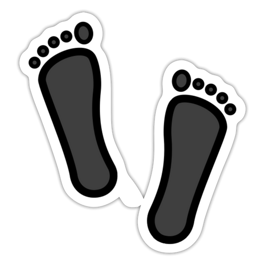 Footprints Moji Sticker - Emoji.Express - white matte