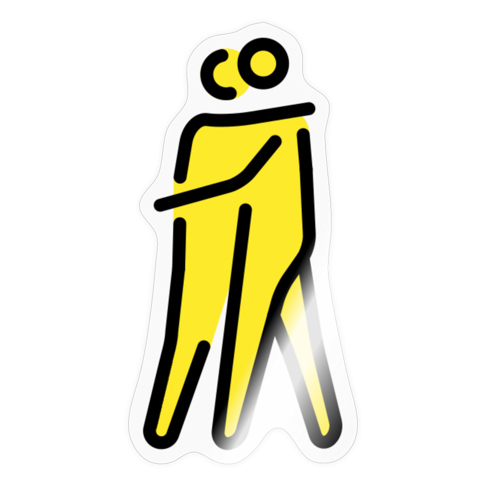 People Hugging Moji Sticker - Emoji.Express - transparent glossy