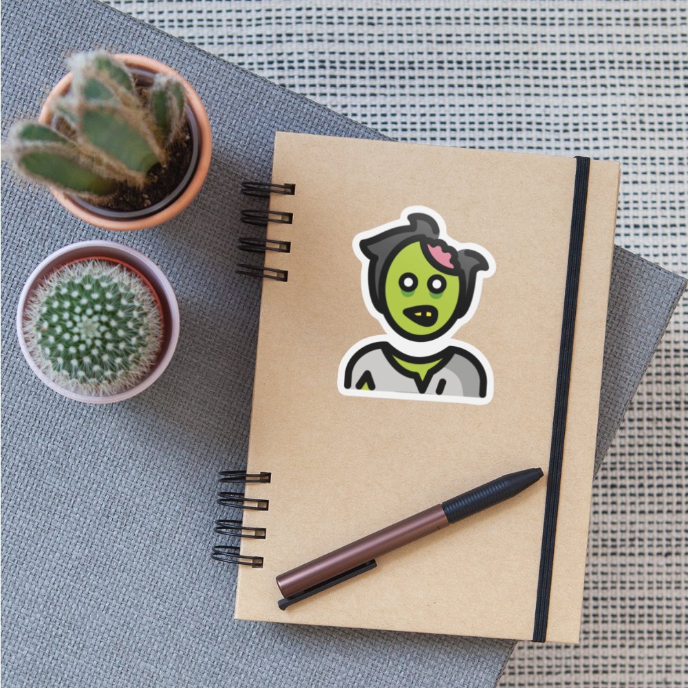 Man Zombie Moji Sticker - Emoji.Express - white matte
