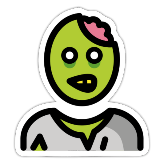 Zombie Moji Sticker - Emoji.Express - white matte