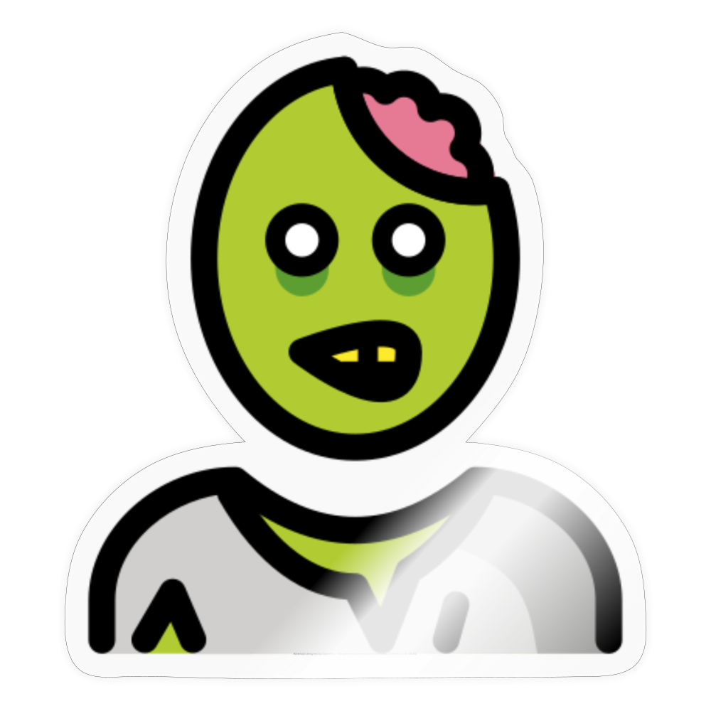 Zombie Moji Sticker - Emoji.Express - transparent glossy