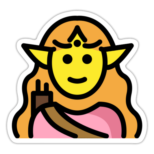 Woman Elf Moji Sticker - Emoji.Express - white matte